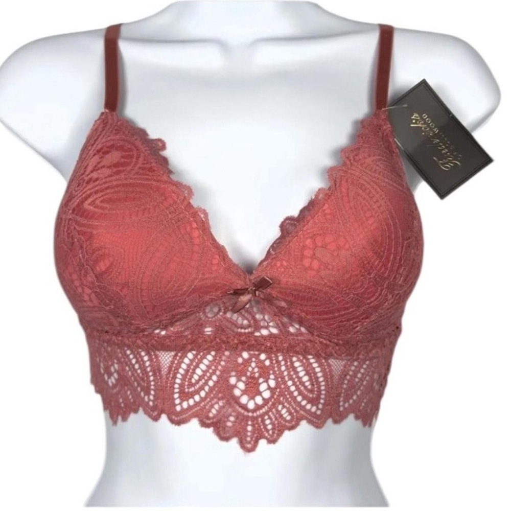 Frederick’s of Hollywood Finley Lace‎ Bralette NWT Padded Pink